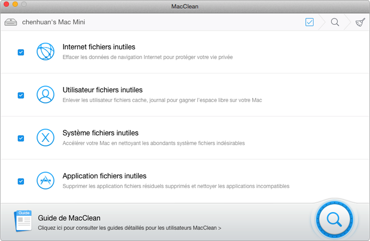 MacClean-interface