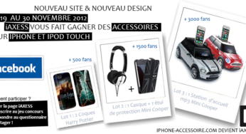 Concours iAXESS : Gagnez une enceinte Mini Cooper iPhone et de nombreux autres cadeaux !