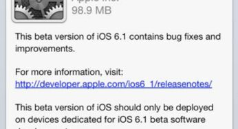 iOS 6.1 bêta 4 est disponible