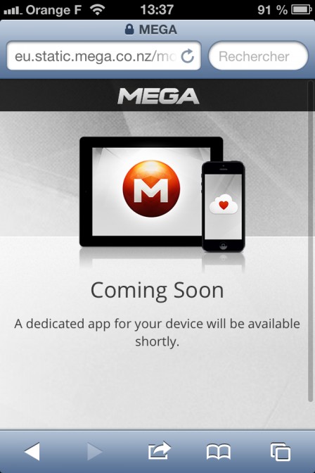 Mega sur iPhone, iPad et iPod Touch : pour bientôt