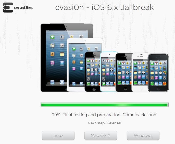 Jailbreak iOS 6 Evasi0n : prêt à 99% ! Sortie à 18h ?