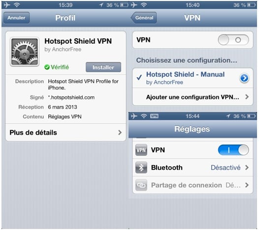 HotSpot Shield : VPN iPhone, iPad et iPod Touch