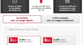 SFR : les forfaits iPad 3Go à 14,99€