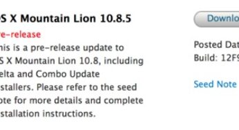 OS X Mountain Lion 10.8.5 : bêta 1 disponible