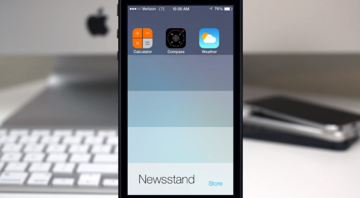 iOS 7 bêta 2 : ranger des applications dans Kiosque