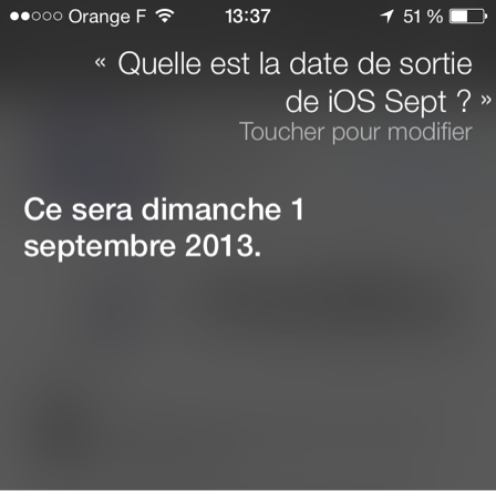 iOS 7 : Date de sortie dévoilée par Siri
