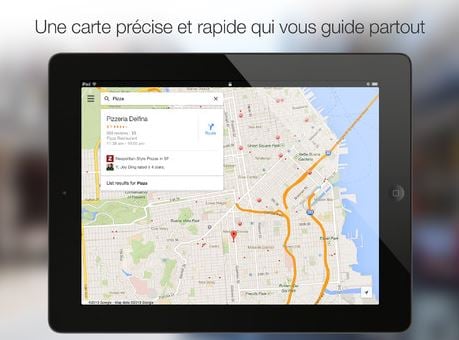Google Maps 2.0 : nouvelle interface optimisée iPad