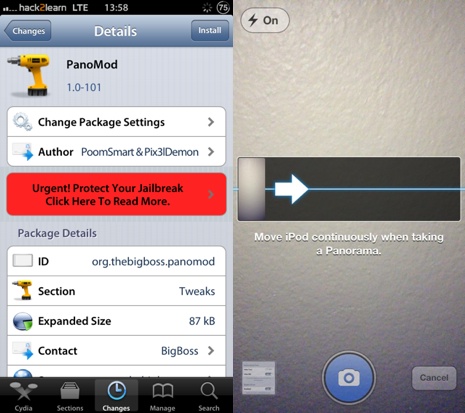 PanoMod : le panorama sur iPhone 4, 3GS et iPod Touch 4G