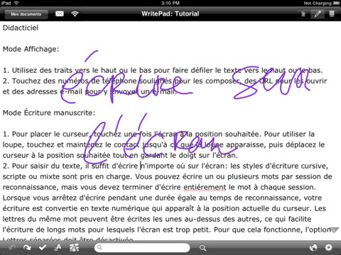 WritePad : la prise de notes avancée sur iPad