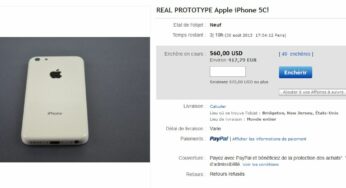 iPhone 5C : un prototype blanc en vente sur Ebay