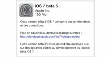 Télécharger et installer iOS 7 bêta 5 iPhone, iPad, iPod Touch
