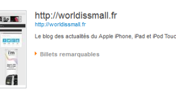 Worldissmall : 14ème des blogs “Technologie Nomade” français