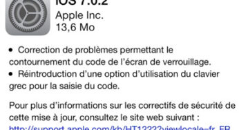 iOS 7.0.2 disponible sur iPhone, iPad, iPod Touch
