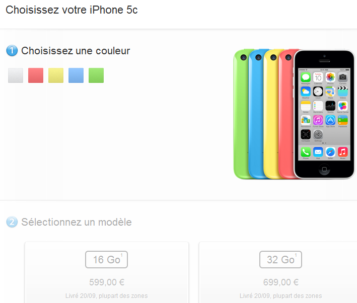 iPhone 5C : prix des précommandes Apple, Sosh, SFR, Orange, Virgin, Free Mobile