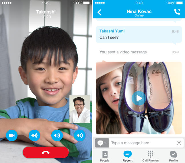 Skype s’adapte à son tour à iOS 7