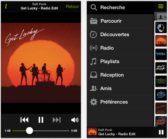 Spotify iOS : nouvelle recherche et infos sur les tournées