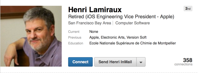 Henri Lamiraux, vice-président de l’ingénierie iOS quitte Apple