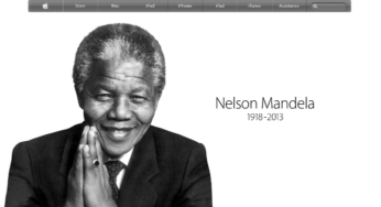 Apple : hommage à Nelson Mandela sur son site
