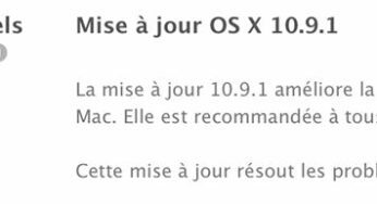 OS X 10.9.1 est disponible