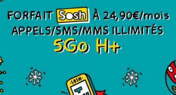 Sosh : désormais 5Go de data sur les forfaits H+
