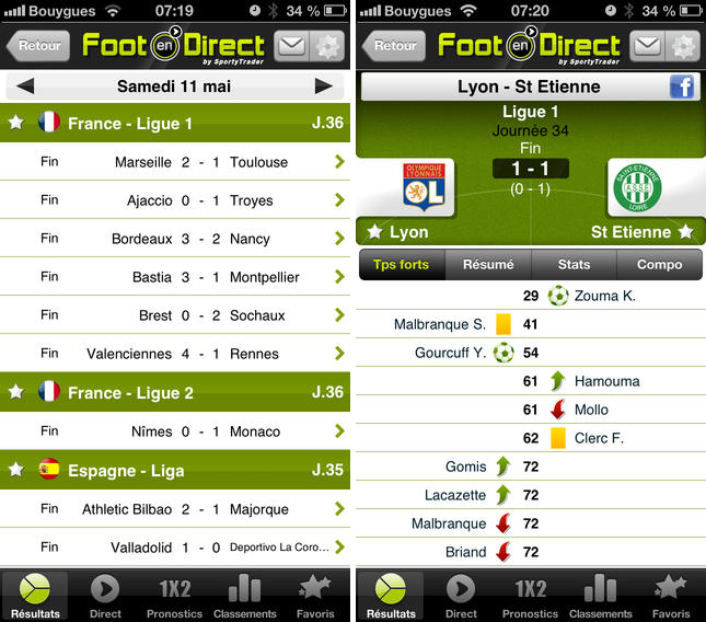 Foot en Direct Live : tout le football sur votre iPhone
