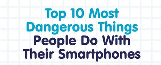 Infographie : Top 10 des choses à éviter avec son smartphone