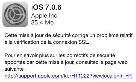 iOS 7.0.6 & iOS 6.1.6 (iPhone 3GS, iPod Touch 4G) sont disponibles