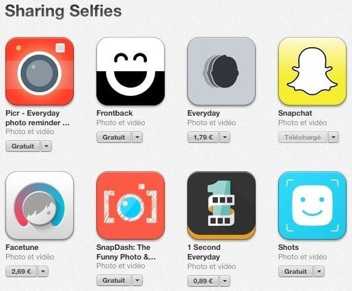 Apple ajoute une section “Sharing Selfies” à l’App Store