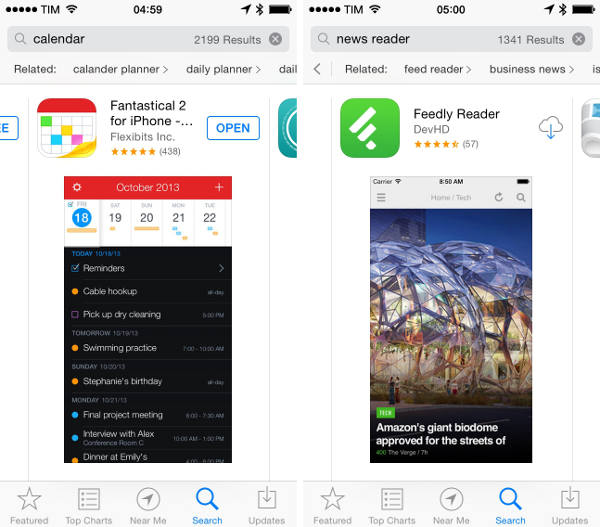 Apple teste les suggestions de recherche sur l’App Store