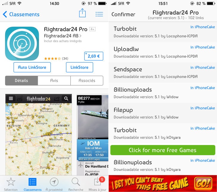 LinkStore : le véritable App Store gratuit sur iOS 7