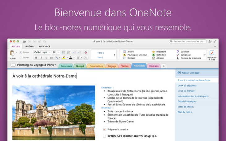 Mac : Microsoft OneNote disponible gratuitement