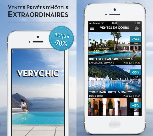VeryChic : ventes privées d’hôtels de luxe sur iPhone & iPad