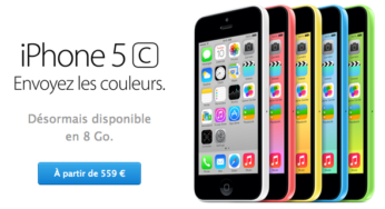 Apple Store : iPhone 5C 8Go et iPad 4 4G disponibles