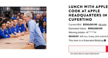Déjeuner avec Tim Cook : l’enchère terminée à 300 001 dollars