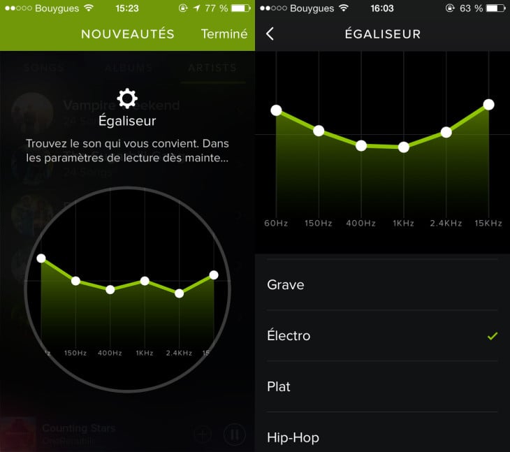 Spotify : ajout d’un égaliseur sur iPhone & iPad