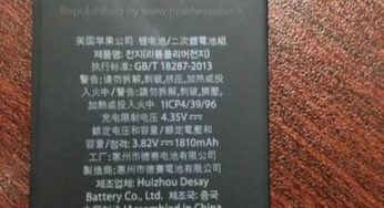 iPhone 6 : photo d’une batterie de 1 810 mAh
