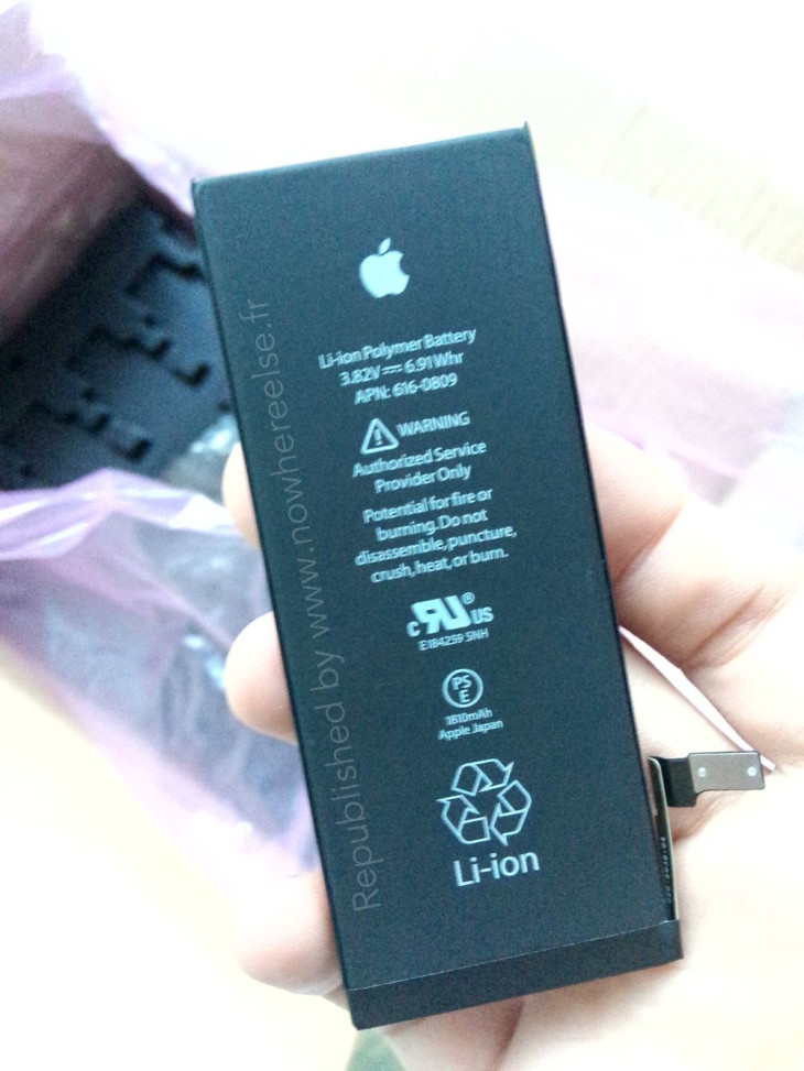 iPhone 6 : nouvelles photos d’une batterie de 1810 mAh