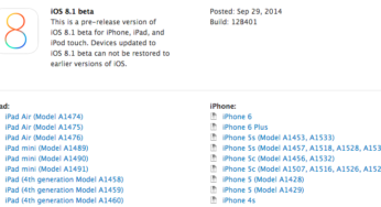 iOS 8.1 bêta 1 est disponible