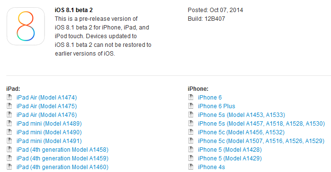 iOS 8.1 bêta 2 est disponible