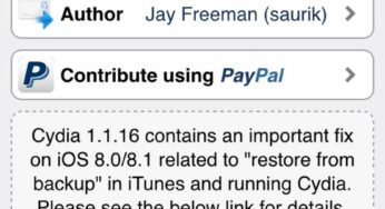 Jailbreak : Cydia 1.1.16 est disponible