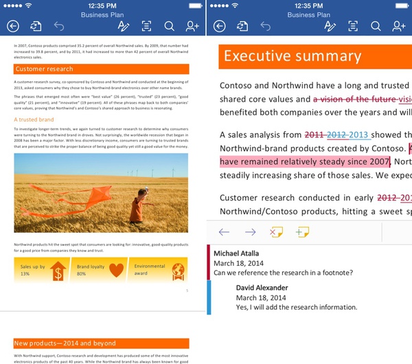Microsoft Office : mise à jour pour iPhone, gratuité sur iPad