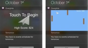 Overglide : un jeu dans le centre des notifications d’iOS 8