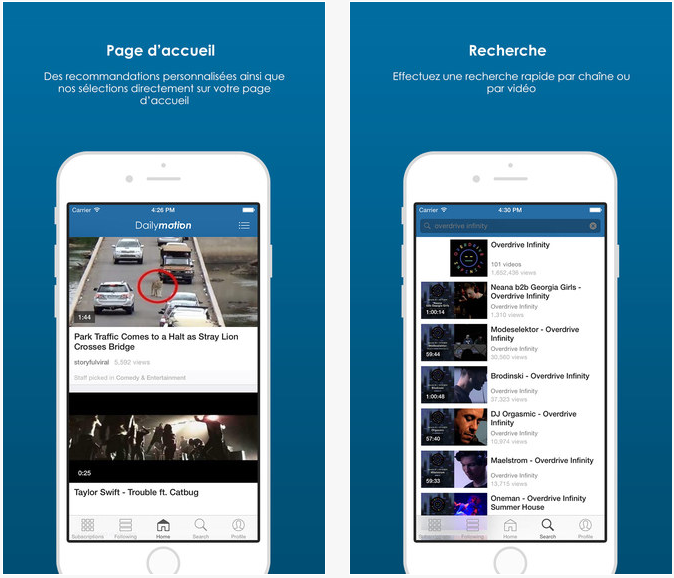 Dailymotion optimisée iOS 8, iPhone 6 et iPhone 6 Plus