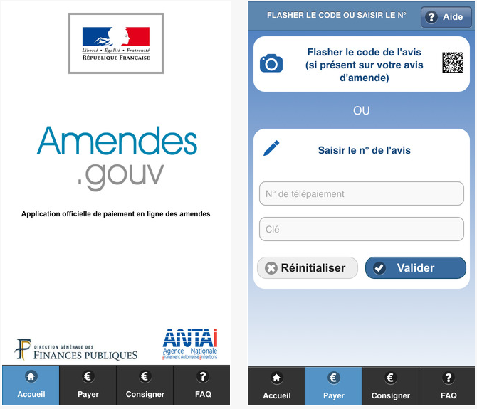 Amendes.gouv : payer ses PV sur iPhone & iPod Touch