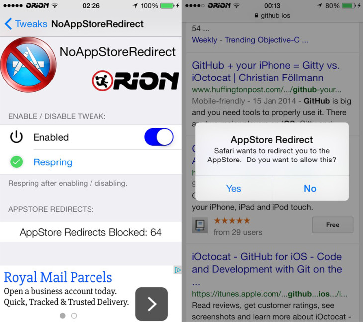 Cydia : empêcher la redirection automatique vers l’App Store