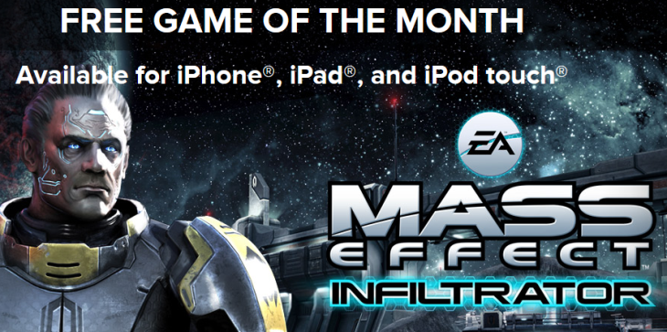 Mass Effect Infiltrator gratuit un mois sur iPhone et iPad