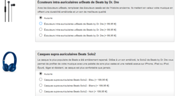 Apple Store : des accessoires Beats en option avec les iPhone, iPad, iPod Touch