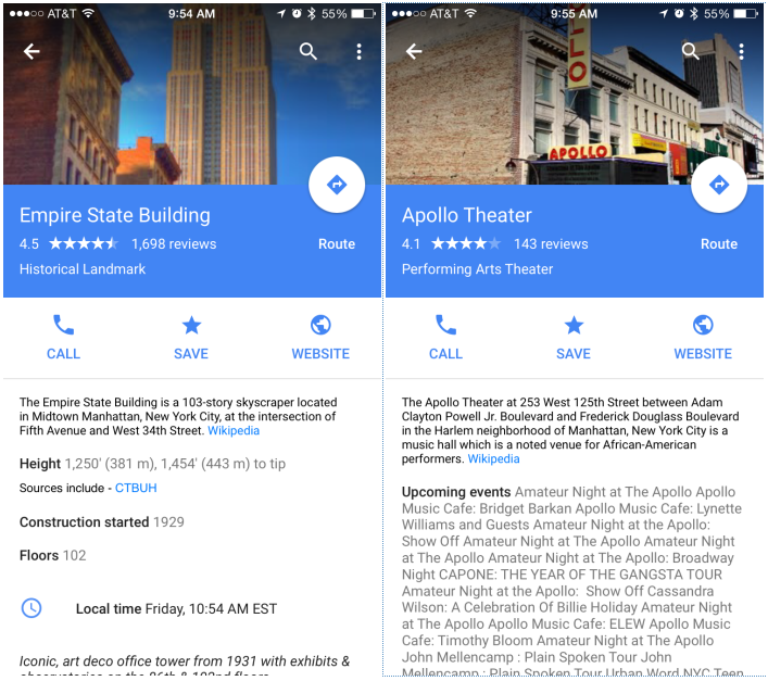 Google Maps : itinéraires dans l’agenda et POI améliorés sur iPhone & iPad