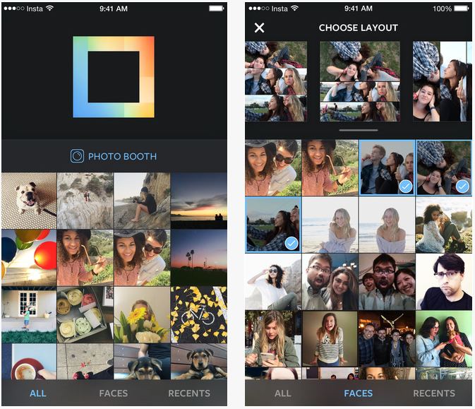 Instagram : Layout, une application de photomontage sur iPhone