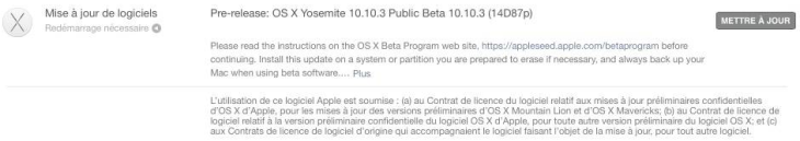 Mac : OS X Yosemite 10.10.3 disponible en bêta publique